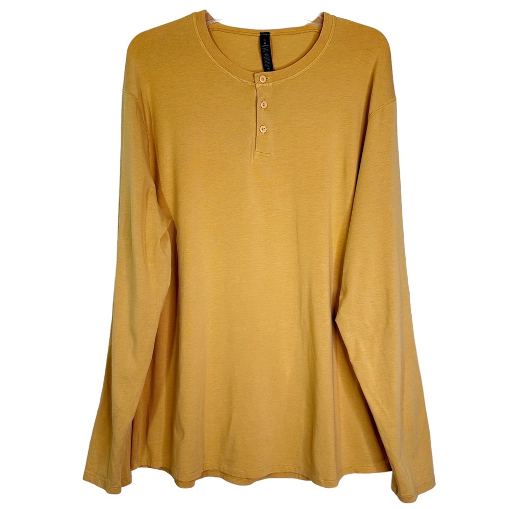 Lululemon 5 Year Basic Long Sleeve Henley in Beeswax Men’s Sz XL - Picture 2 of 9